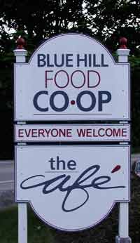 Blue Hill Co-op sign