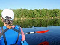 kayak on Woods Pond